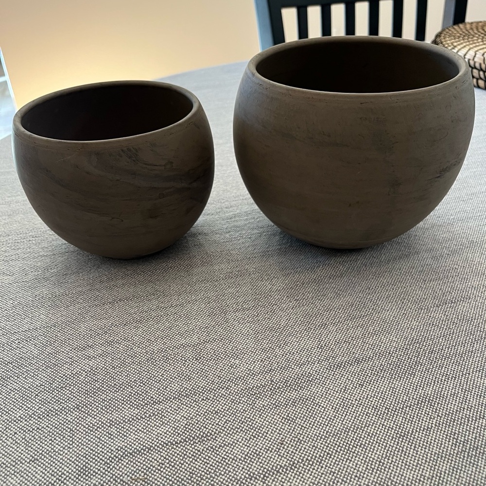Spang Pottery Luna Sphere Ceramic Planter Set made in Germany
